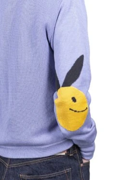 10G ECO Knit Elbow CONEYBOWY Short Cardigan - Violet -Lemaire Shop Kapital 10G ECO Knit Elbow CONEYBOWY Short Cardigan Violet K2213KN150 VIL viv 07 m