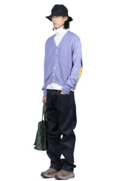 10G ECO Knit Elbow CONEYBOWY Short Cardigan - Violet -Lemaire Shop Kapital 10G ECO Knit Elbow CONEYBOWY Short Cardigan Violet K2213KN150 VIL viv 09 m