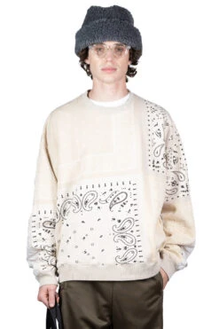 12/-SWT Knit BANDANA BIVOUAC BIG Sweater - Natural