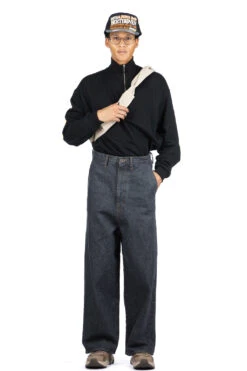 14oz BLKxECR Denim PORT Baggy Pants