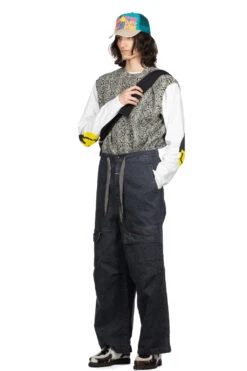 14oz Denim SHOVEL Baggy Pants - Black X Natural -Lemaire Shop Kapital 14oz Denim SHOVEL Baggy Pants Black x Natural K2310LP094 BNA ac 07 m