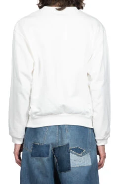 30-Knit Crew Sweatshirt (LUCKY BATTERY BIRD) - White -Lemaire Shop Kapital 30 Knit Crew Sweatshirt LUCKY BATTERY BIRD White K2312LC182 WH noe 04 m