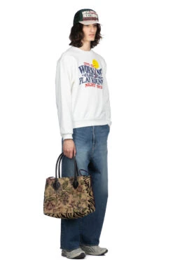 30-Knit Crew Sweatshirt (NIGHT SHIFT PROFILE RAINBOWY) - White 11 30-Knit Crew Sweatshirt (NIGHT SHIFT PROFILE RAINBOWY) - White -Lemaire Shop Kapital 30 Knit Crew Sweatshirt NIGHT SHIFT PROFILE RAINBOWY White K2311LC149 WH 27 m