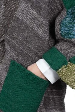 3G Wool Hand Knit TUGIHAGI KESA Cardigan -Lemaire Shop Kapital 3G Wool Hand Knit TUGIHAGI KESA Cardigan K2211KN119 noe 07 m