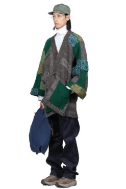 3G Wool Hand Knit TUGIHAGI KESA Cardigan -Lemaire Shop Kapital 3G Wool Hand Knit TUGIHAGI KESA Cardigan K2211KN119 noe 09 m