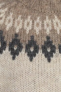 3G Wool NORDIC Hole Punch Raglan Crew Sweater - Natural -Lemaire Shop Kapital 3G Wool NORDIC Hole Punch Raglan Crew Sweater Natural K2110KN077 NAT 05 m