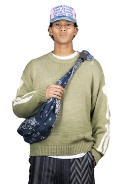 5G Cotton Knit BONE Crew Sweater - Khaki