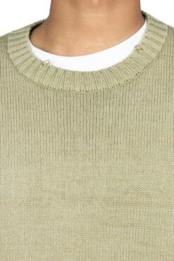 5G Cotton Knit BONE Crew Sweater - Khaki 15 5G Cotton Knit BONE Crew Sweater - Khaki -Lemaire Shop Kapital 5G Cotton Knit BONE Crew Sweater Khaki EK 1077KN KHA 07 m