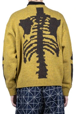5G Wool BONE Crew Sweater - Mustard -Lemaire Shop Kapital 5G Wool BONE Crew Sweater Mustard K2211KN800 MUS 04 m