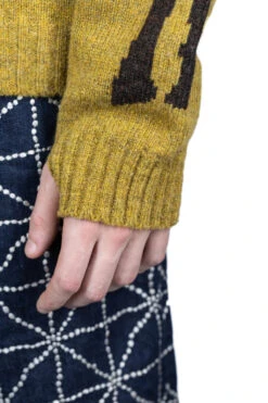 5G Wool BONE Crew Sweater - Mustard -Lemaire Shop Kapital 5G Wool BONE Crew Sweater Mustard K2211KN800 MUS 05 m