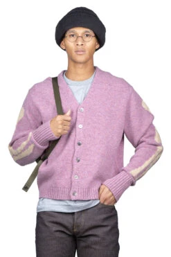 5G Wool BONE Short Cardigan - Light Purple