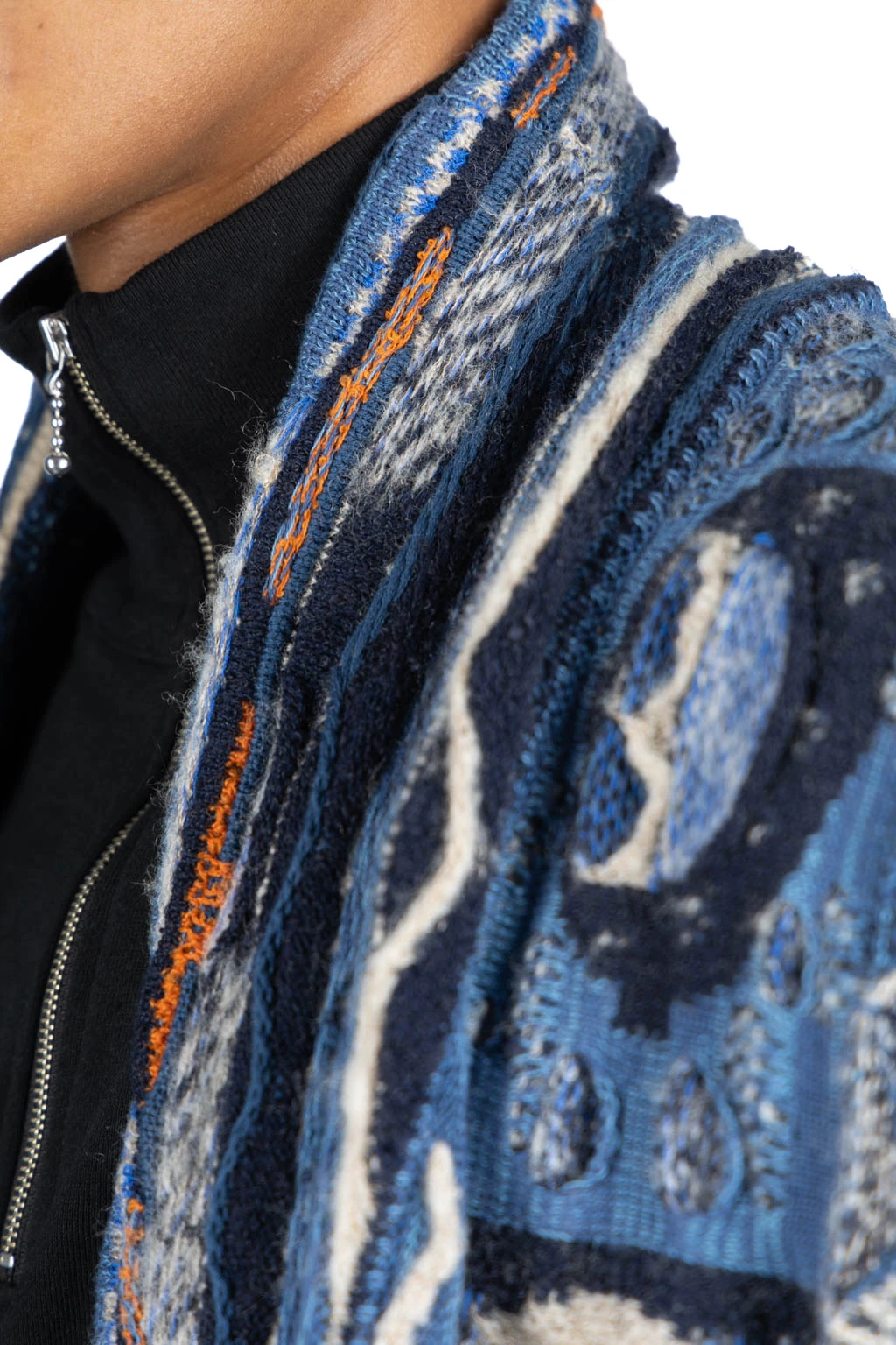 7G BORO Gaudy Knit Cardigan - Navy 5 7G BORO Gaudy Knit Cardigan - Navy - Image 5