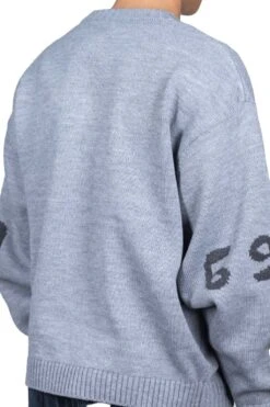 7G Wool Crew Sweater (FAT CAT ON LEGEND LIVE) - Grey -Lemaire Shop Kapital 7G Wool Crew Sweater FAT CAT ON LEGEND LIVE Grey K2210KN111 GRY viv 07 m