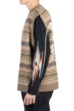 7G Wool FairIsle BONE Vest - Orange 10 7G Wool FairIsle BONE Vest - Orange -Lemaire Shop Kapital 7G Wool FairIsle BONE Vest Orange K2310KN133 ORG 03