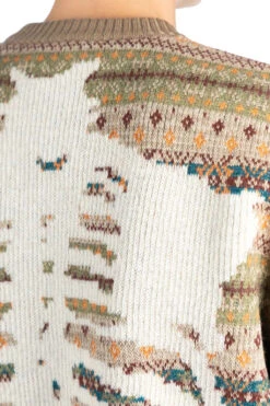 7G Wool FairIsle BONE Vest - Orange 12 7G Wool FairIsle BONE Vest - Orange -Lemaire Shop Kapital 7G Wool FairIsle BONE Vest Orange K2310KN133 ORG 05