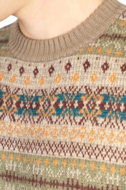 7G Wool FairIsle BONE Vest - Orange 13 7G Wool FairIsle BONE Vest - Orange -Lemaire Shop Kapital 7G Wool FairIsle BONE Vest Orange K2310KN133 ORG 06