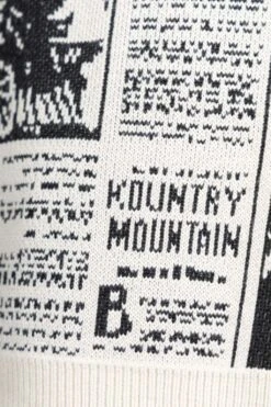 8G Knit NEWSPAPER Crew Sweater (KOUNTRY NEWS) - Natural -Lemaire Shop Kapital 8G Knit NEWSPAPER Crew Sweater KOUNTRY NEWS Natural K2311KN158 NAT 30 m