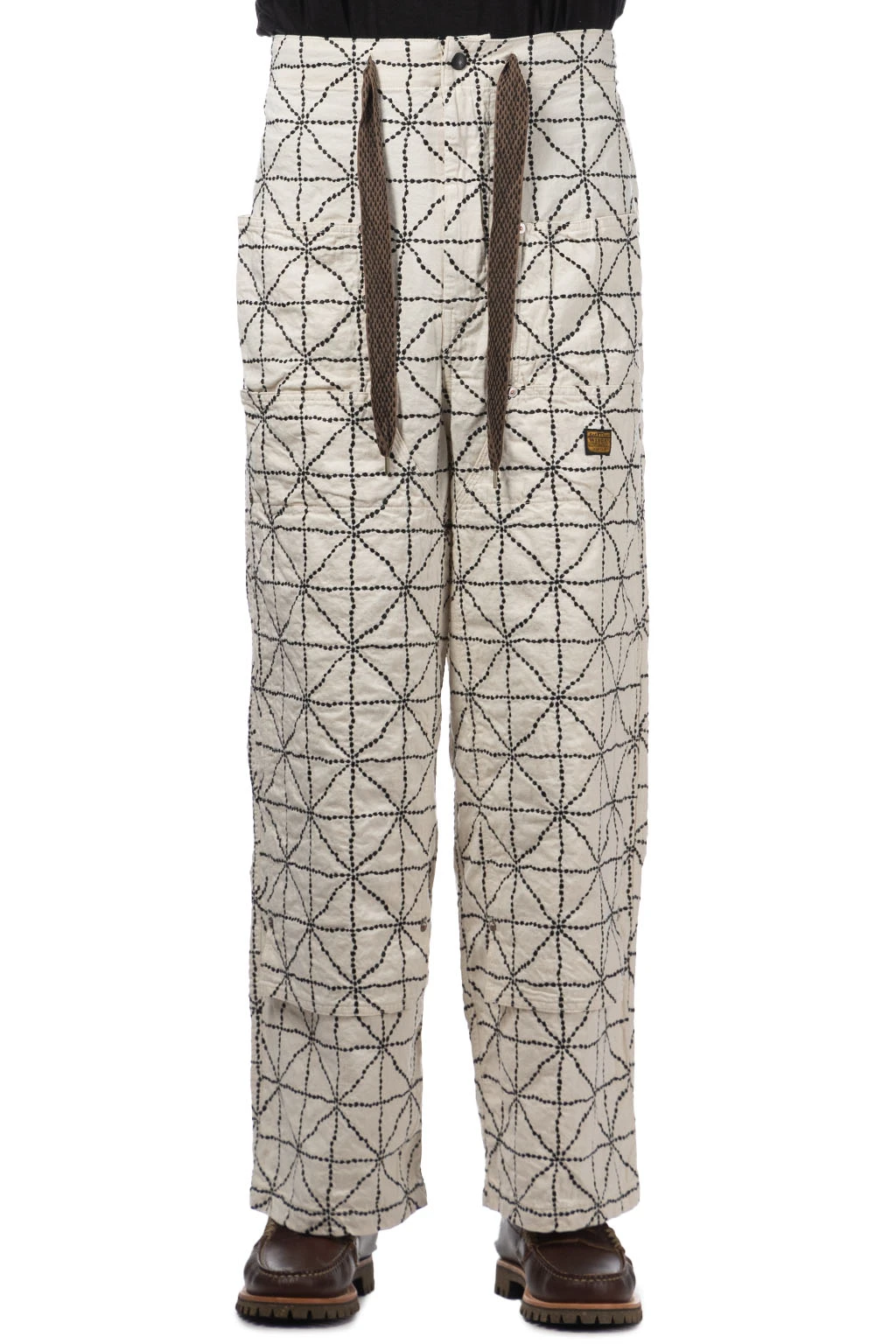 8oz Color Denim FOLD DOJO W-Knee EASY Baggy Pants - Natural 2 8oz Color Denim FOLD DOJO W-Knee EASY Baggy Pants - Natural - Image 2