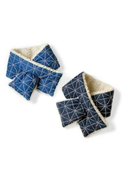 8oz Denim FOLK-DOJO Embroidery KESA Scarf - 2 Colors