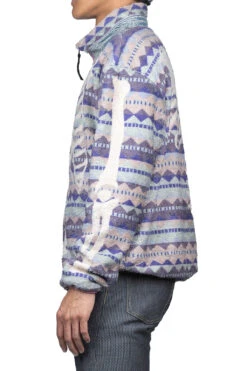 ASHLAND Stripe & BONE Fleece Zip Blouson - Purple -Lemaire Shop Kapital ASHLAND Stripe BONE Fleece Zip Blouson Purple K2210LC110 PUR 03 m