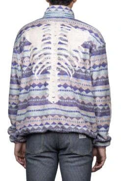 ASHLAND Stripe & BONE Fleece Zip Blouson - Purple -Lemaire Shop Kapital ASHLAND Stripe BONE Fleece Zip Blouson Purple K2210LC110 PUR 04 m