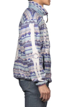 ASHLAND Stripe & BONE Fleece Zip Blouson - Purple -Lemaire Shop Kapital ASHLAND Stripe BONE Fleece Zip Blouson Purple K2210LC110 PUR 05 m