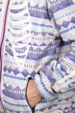 ASHLAND Stripe & BONE Fleece Zip Blouson - Purple -Lemaire Shop Kapital ASHLAND Stripe BONE Fleece Zip Blouson Purple K2210LC110 PUR 06 m