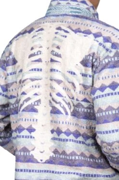 ASHLAND Stripe & BONE Fleece Zip Blouson - Purple -Lemaire Shop Kapital ASHLAND Stripe BONE Fleece Zip Blouson Purple K2210LC110 PUR 07 m