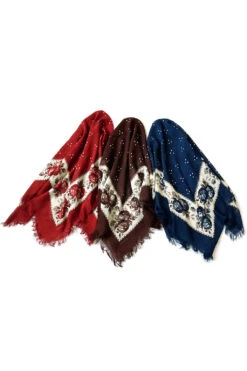 Bandana BIG Fringed Stole (Persimmon) - 3 Colors