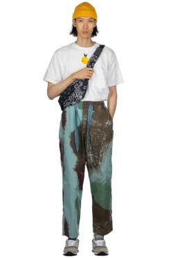 Combed Burberry BRUSH-CAMO EASY Pants - Turquoise