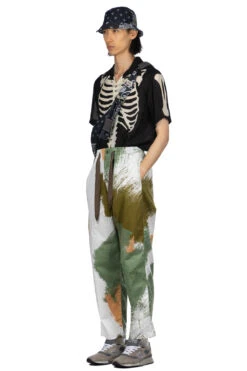 Combed Burberry BRUSH-CAMO EASY Pants - White -Lemaire Shop Kapital Combed Burberry BRUSH CAMO EASY Pants White K2305LP176 WH noe 07 m