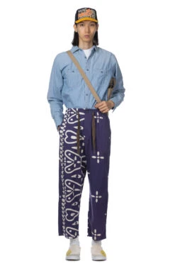 Combed Burberry Homongo Cross Easy Pants - Navy