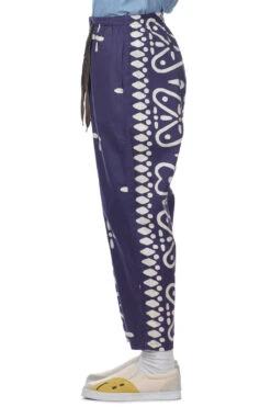 Combed Burberry Homongo Cross Easy Pants - Navy -Lemaire Shop Kapital Combed Burberry Homongo Cross Easy Pants Navy K2105LP154 NV 22 m