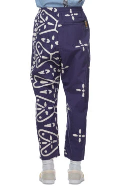 Combed Burberry Homongo Cross Easy Pants - Navy -Lemaire Shop Kapital Combed Burberry Homongo Cross Easy Pants Navy K2105LP154 NV 23 m