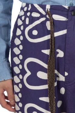 Combed Burberry Homongo Cross Easy Pants - Navy -Lemaire Shop Kapital Combed Burberry Homongo Cross Easy Pants Navy K2105LP154 NV 25 m