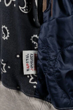 Fleecy Knit Bandana BIVOUAC Cardigan - Black -Lemaire Shop Kapital Fleecy Knit Bandana BIVOUAC Cardigan Black K1910LC072 BLK 27 m