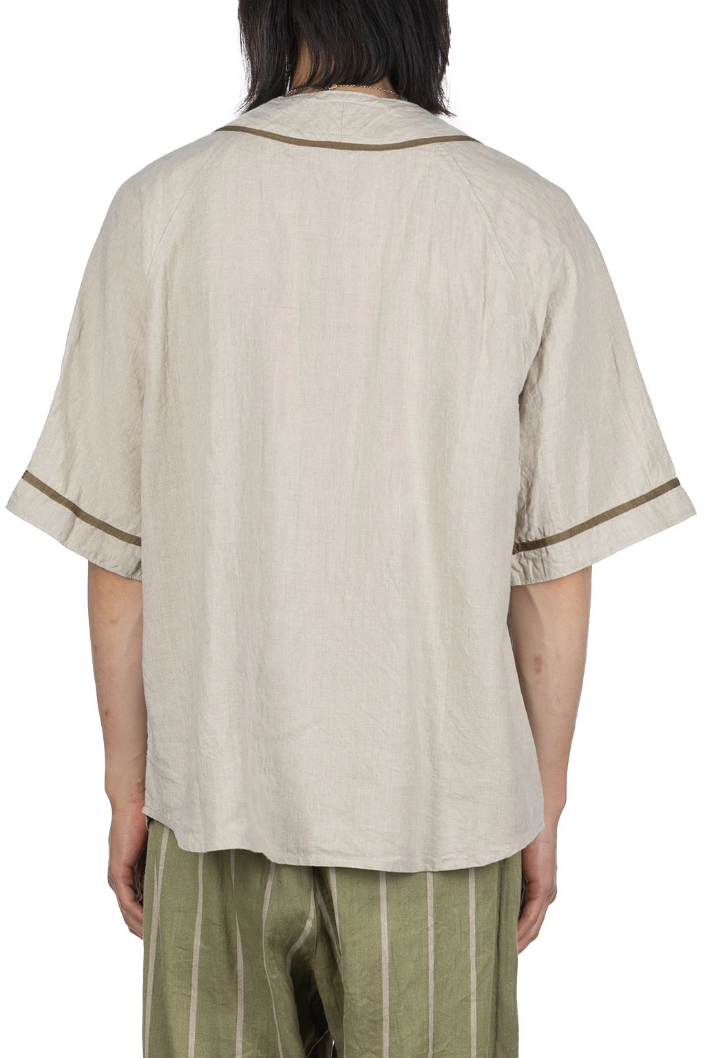 French Linen GREAT KOUNTRY Baseball Shirt - Beige 4 French Linen GREAT KOUNTRY Baseball Shirt - Beige - Image 4