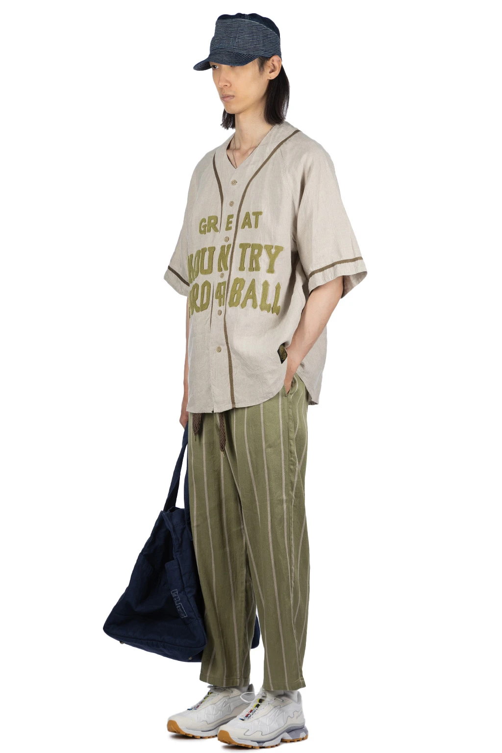 French Linen GREAT KOUNTRY Baseball Shirt - Beige 7 French Linen GREAT KOUNTRY Baseball Shirt - Beige - Image 7