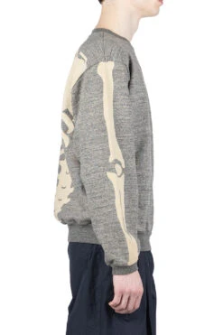 Grandrelle Fleece Knit BIG Crew SWT (BONE) - Charcoal -Lemaire Shop Kapital Grandrelle Fleece Knit BIG Crew SWT BONE Charcoal EK 1541LC ac 14 m