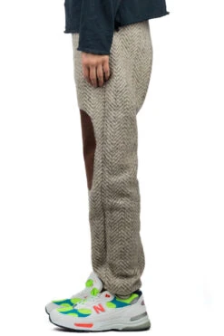 Herringbone Heavy Fleece Easy Pants - Beige X Khaki -Lemaire Shop Kapital Herringbone Heavy Fleece Easy Pants Beige x Khaki K2110LP1188 11 m
