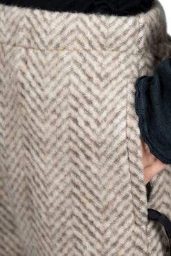 Herringbone Heavy Fleece Easy Pants - Beige X Khaki -Lemaire Shop Kapital Herringbone Heavy Fleece Easy Pants Beige x Khaki K2110LP1188 13 m