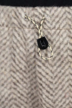 Herringbone Heavy Fleece Easy Pants - Beige X Khaki -Lemaire Shop Kapital Herringbone Heavy Fleece Easy Pants Beige x Khaki K2110LP1188 14 m