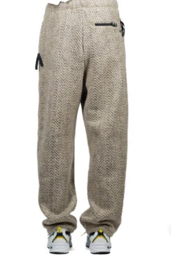 Herringbone Heavy Fleece Easy Tapered Pants - Beige X Khaki -Lemaire Shop Kapital Herringbone Heavy Fleece Easy Tapered Pants Beige x Khaki K2110LP117 04 m