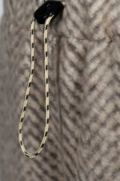 Herringbone Heavy Fleece Easy Tapered Pants - Beige X Khaki -Lemaire Shop Kapital Herringbone Heavy Fleece Easy Tapered Pants Beige x Khaki K2110LP117 06 m