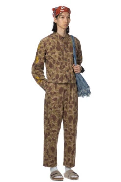 Herringbong HAPPY PEEK-A-BOO Camo NIME Pants -Lemaire Shop Kapital Herringbong HAPPY PEEK A BOO Camo NIME Pants K2209LP025 ac 28 m