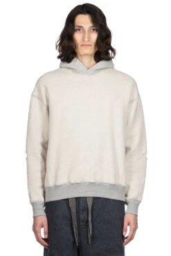 Knit Rev ELBOW RIP Hoodie (PROFILE RAINBOWY) - Natural X Grey