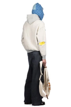 Knit Rev ELBOW RIP Hoodie (PROFILE RAINBOWY) - Natural X Grey 15 Knit Rev ELBOW RIP Hoodie (PROFILE RAINBOWY) - Natural X Grey -Lemaire Shop Kapital Knit Rev ELBOW RIP Hoodie PROFILE RAINBOWY Natural x Grey EK 1536 NAG noe 08 m