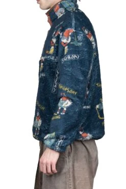 Kountry Calendar Fleece Pullover - Navy -Lemaire Shop Kapital Kountry Calendar Fleece Pullover Navy K2110LC112 EK 1342 03 m