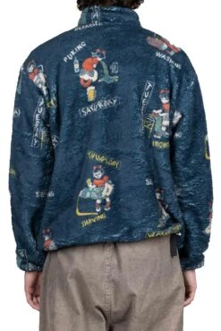 Kountry Calendar Fleece Pullover - Navy -Lemaire Shop Kapital Kountry Calendar Fleece Pullover Navy K2110LC112 EK 1342 04 m