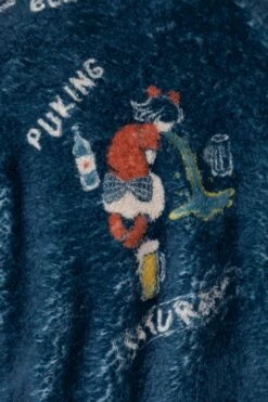 Kountry Calendar Fleece Pullover - Navy -Lemaire Shop Kapital Kountry Calendar Fleece Pullover Navy K2110LC112 EK 1342 07 m